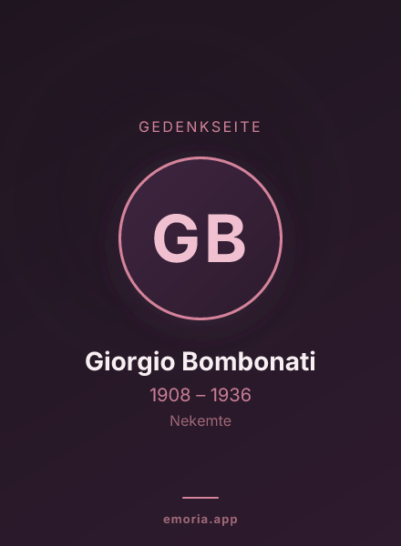 Gedenkportrait von Giorgio Bombonati