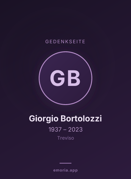 Gedenkportrait von Giorgio Bortolozzi