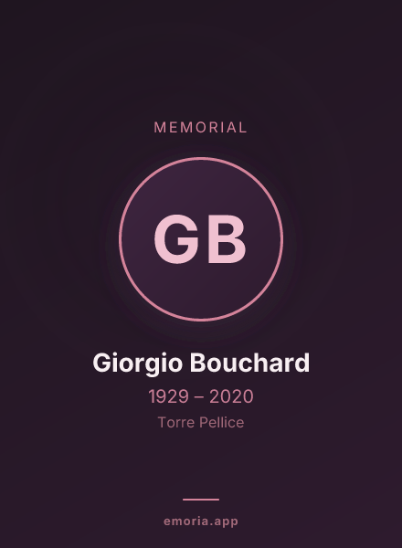 Memorial portrait of Giorgio Bouchard