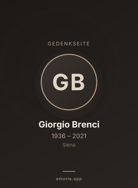 Gedenkportrait von Giorgio Brenci