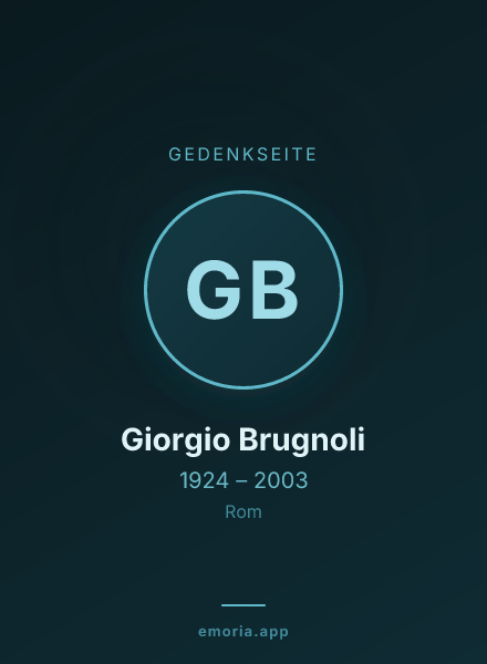 Gedenkportrait von Giorgio Brugnoli
