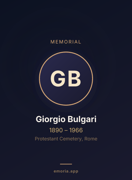 Memorial portrait of Giorgio Bulgari