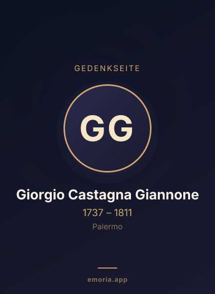 Gedenkportrait von Giorgio Castagna Giannone