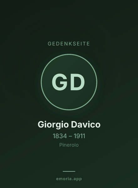 Gedenkportrait von Giorgio Davico