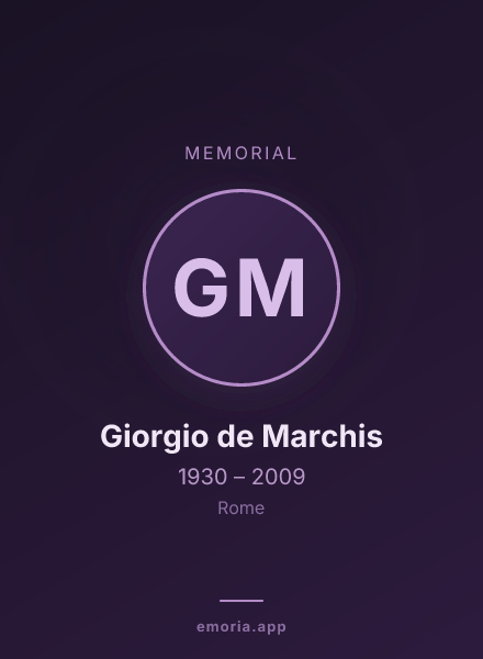 Memorial portrait of Giorgio de Marchis