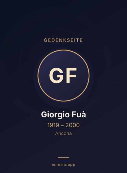 Gedenkportrait von Giorgio Fuà