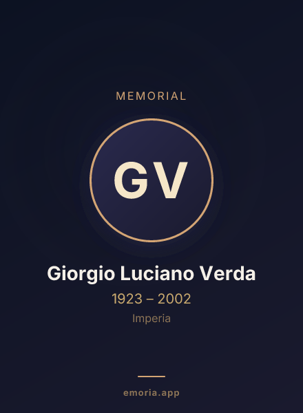 Memorial portrait of Giorgio Luciano Verda