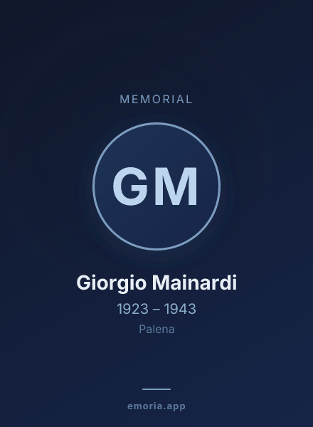Memorial portrait of Giorgio Mainardi