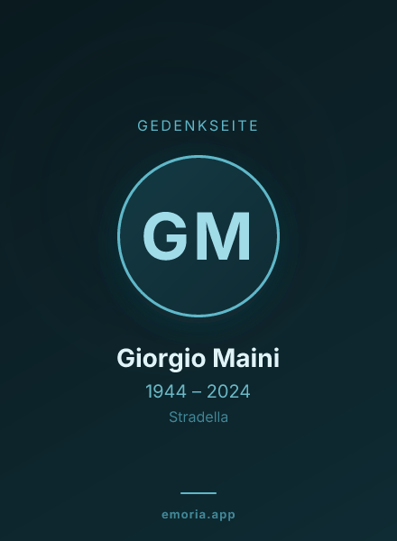 Gedenkportrait von Giorgio Maini
