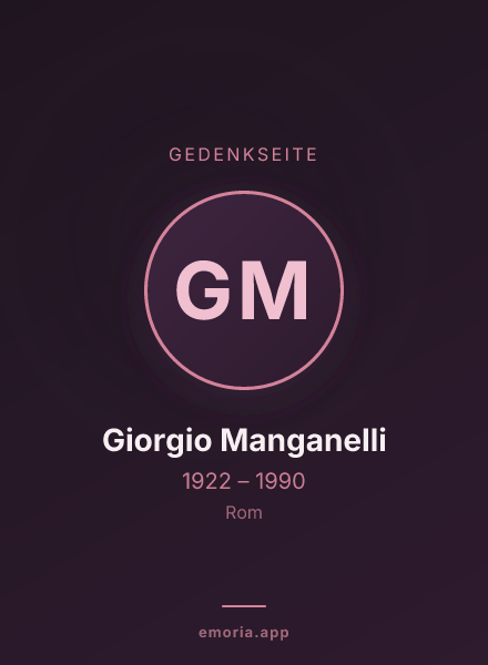 Gedenkportrait von Giorgio Manganelli