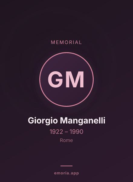 Memorial portrait of Giorgio Manganelli