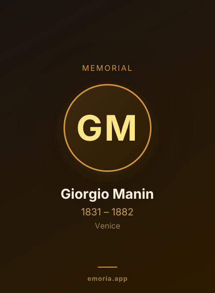 Memorial portrait of Giorgio Manin