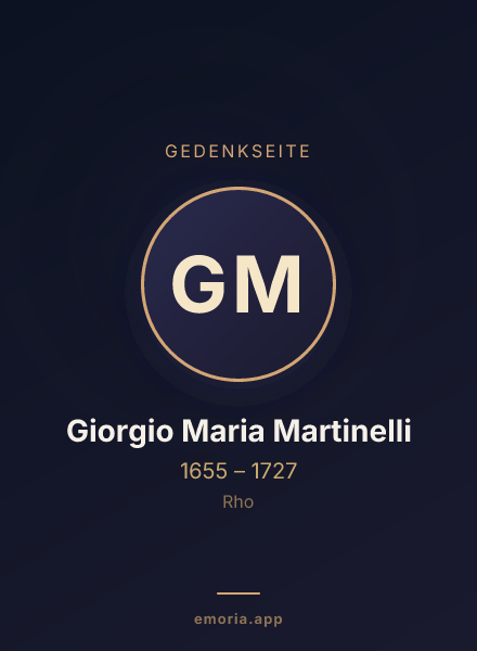 Gedenkportrait von Giorgio Maria Martinelli