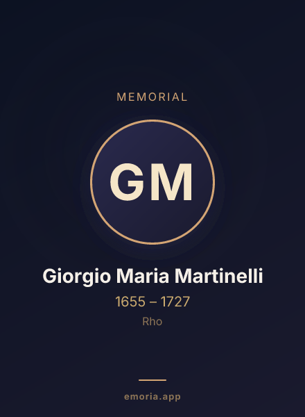 Memorial portrait of Giorgio Maria Martinelli