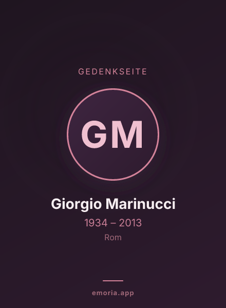 Gedenkportrait von Giorgio Marinucci