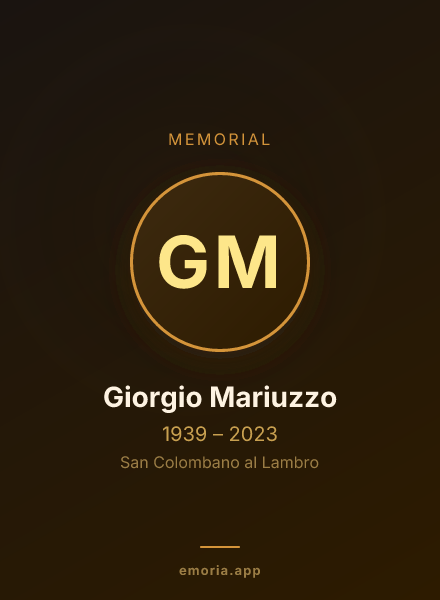 Memorial portrait of Giorgio Mariuzzo