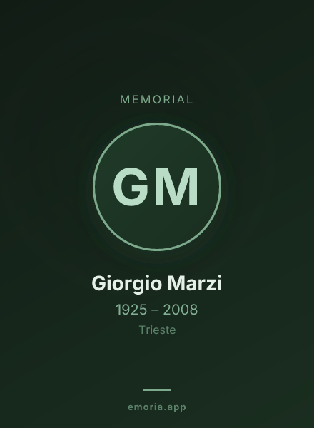 Memorial portrait of Giorgio Marzi