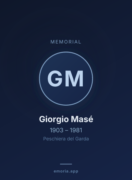 Memorial portrait of Giorgio Masé