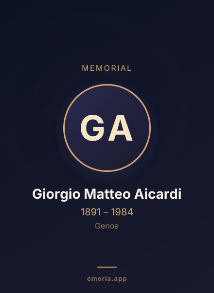 Memorial portrait of Giorgio Matteo Aicardi