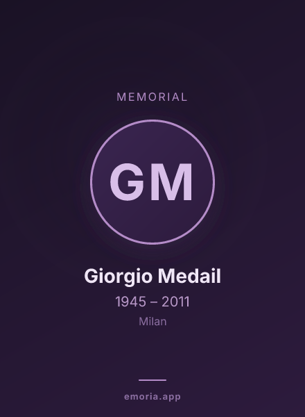 Memorial portrait of Giorgio Medail