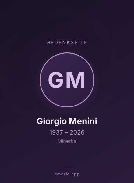 Gedenkportrait von Giorgio Menini