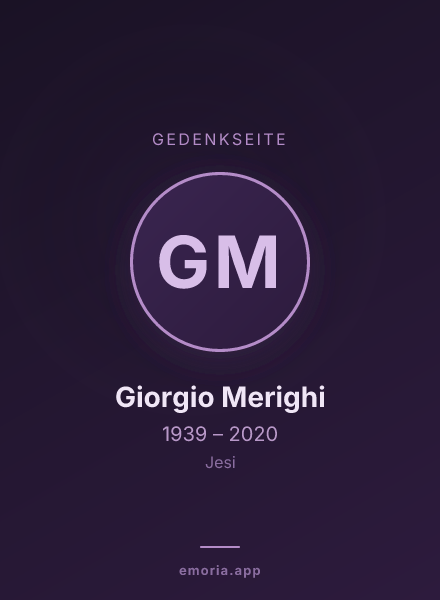Gedenkportrait von Giorgio Merighi