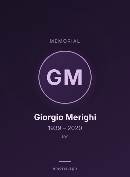 Memorial portrait of Giorgio Merighi
