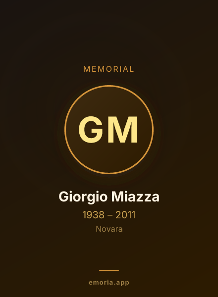 Memorial portrait of Giorgio Miazza