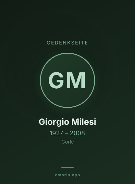 Gedenkportrait von Giorgio Milesi