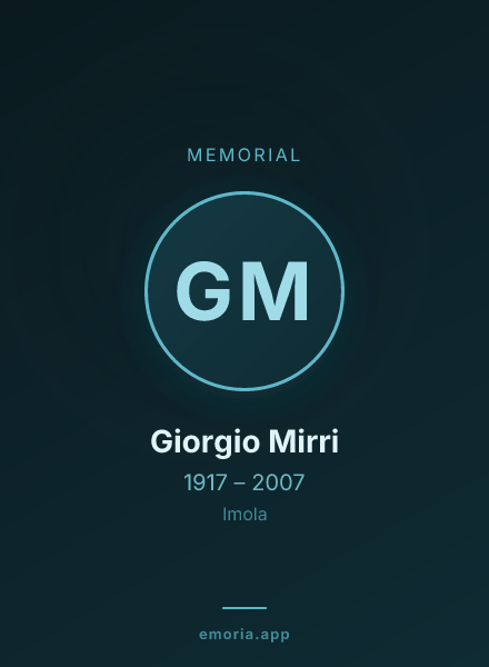 Memorial portrait of Giorgio Mirri
