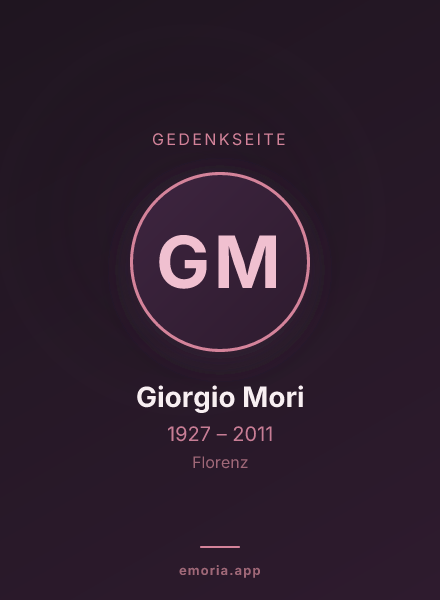 Gedenkportrait von Giorgio Mori
