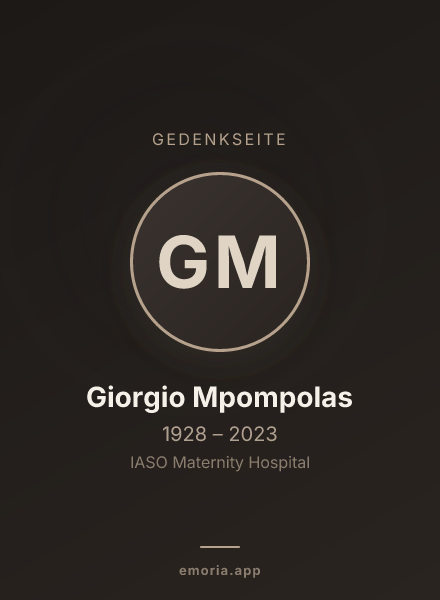 Gedenkportrait von Giorgio Mpompolas