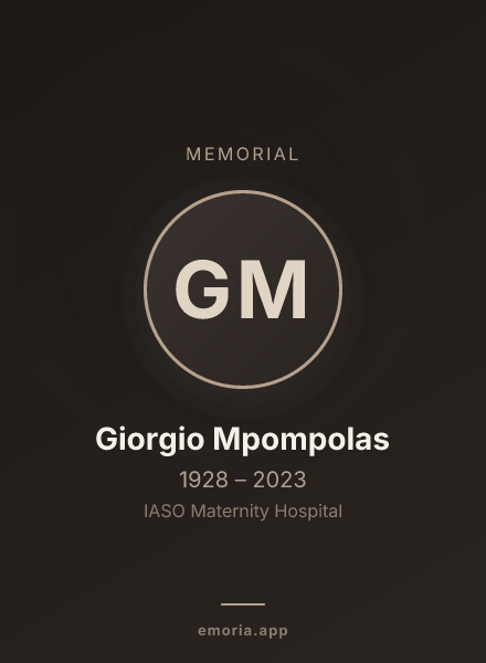 Memorial portrait of Giorgio Mpompolas