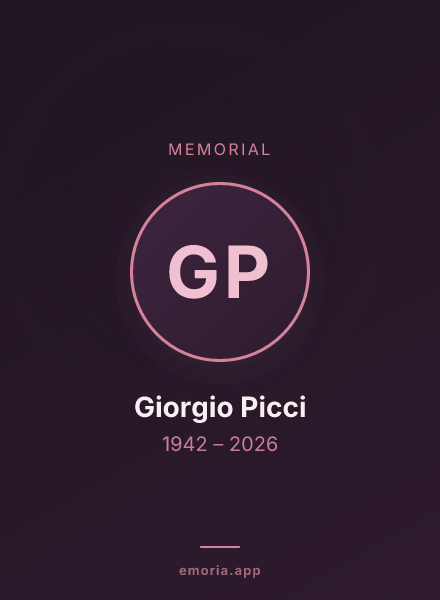 Memorial portrait of Giorgio Picci