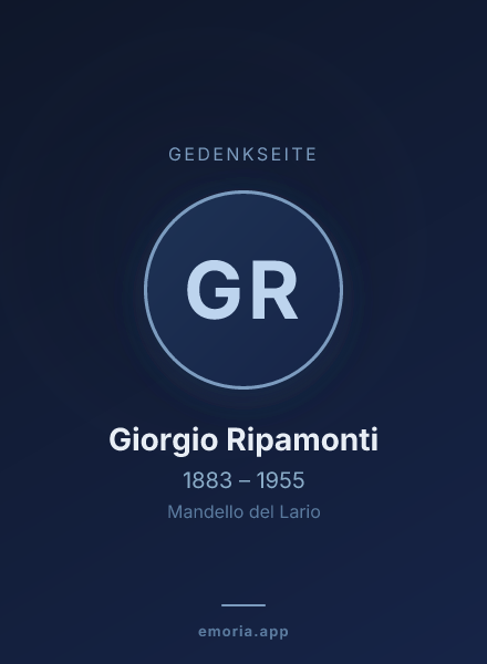 Gedenkportrait von Giorgio Ripamonti