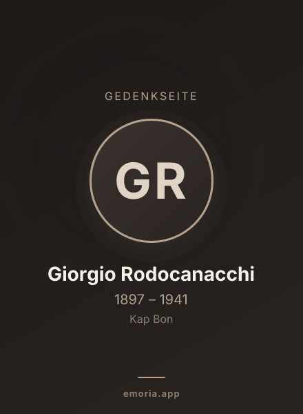 Gedenkportrait von Giorgio Rodocanacchi