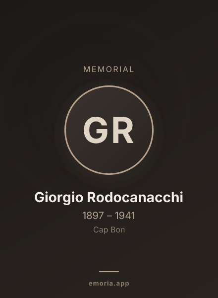 Memorial portrait of Giorgio Rodocanacchi
