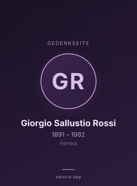 Gedenkportrait von Giorgio Sallustio Rossi