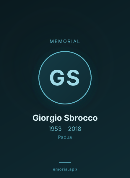 Memorial portrait of Giorgio Sbrocco