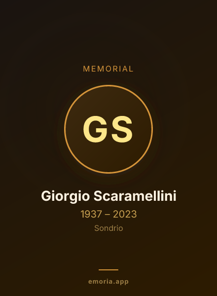 Memorial portrait of Giorgio Scaramellini