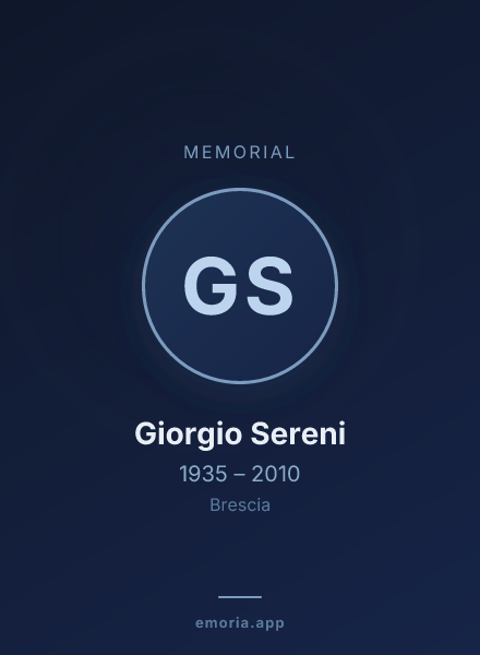 Memorial portrait of Giorgio Sereni