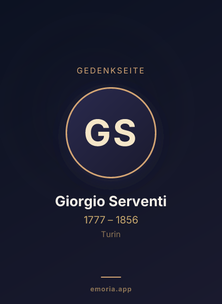 Gedenkportrait von Giorgio Serventi