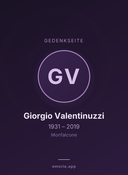 Gedenkportrait von Giorgio Valentinuzzi