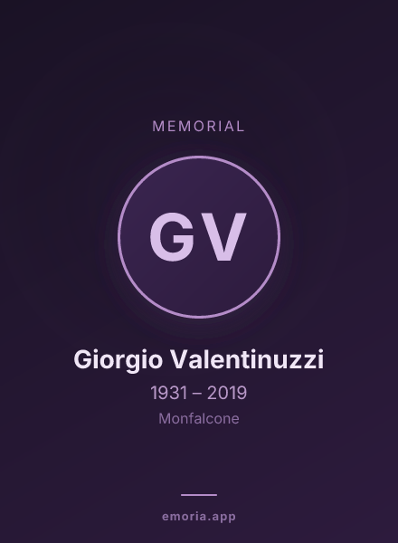 Memorial portrait of Giorgio Valentinuzzi