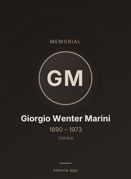 Memorial portrait of Giorgio Wenter Marini