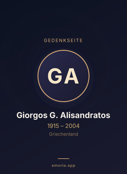 Gedenkportrait von Giorgos G. Alisandratos