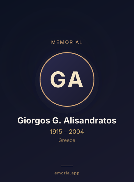 Memorial portrait of Giorgos G. Alisandratos