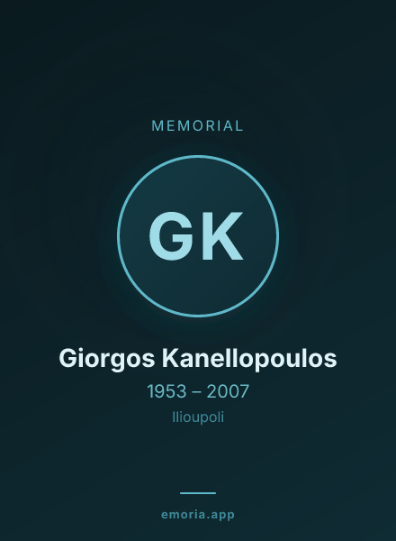 Memorial portrait of Giorgos Kanellopoulos