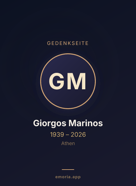 Gedenkportrait von Giorgos Marinos