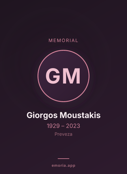 Memorial portrait of Giorgos Moustakis